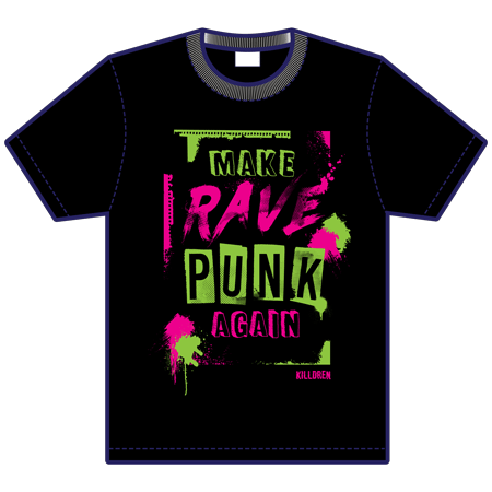 Make Rave Punk Again t-shirt design mockup